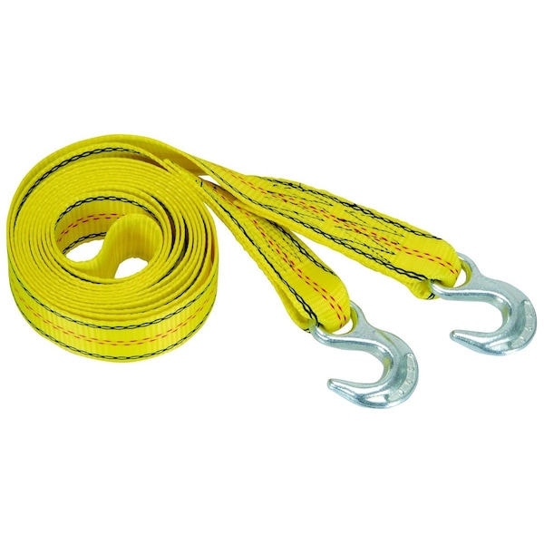PRO GRIP Tow Strap, 15' x 2" with Hooks, Polyester 3.63" x8" x8.25"
